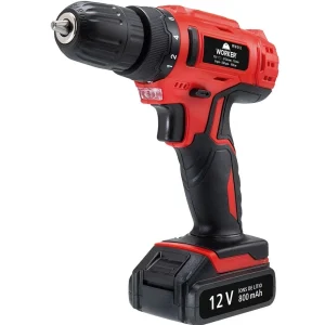 Parafusadeira Furadeira Elétrica 12V 13 Peças Bivolt pfw 012 Worker