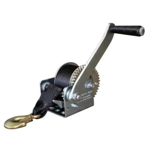 Guincho Manual Com Catraca Fita 1650 Lbs Arraste Carreta Barcos Jet Ski 750kg