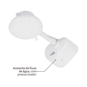Chuveiro Elétrico Multitemperatura 220V 6800w Branco Redondo com Pressurizador Bella Ducha Lorenzetti - Image 3
