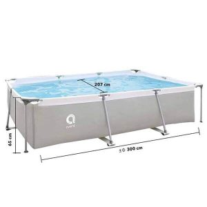 Piscina Estrutural Retangular 3701 Litros Forro E Bomba Filtrante Avenli Jilong 220v - Image 4
