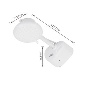 Chuveiro Elétrico Multitemperatura 220V 6800w Branco Redondo com Pressurizador Bella Ducha Lorenzetti - Image 5