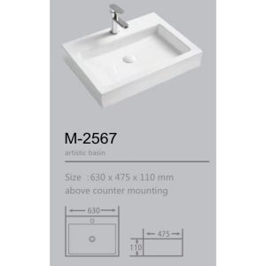 Cuba Sobrepor De Cerâmica Para Banheiro/Lavabo 63X47X11 Cm - Image 4