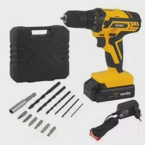 Parafusadeira/Furadeira A Bateria 12V PFV012 bivolt c/ kit - vonder