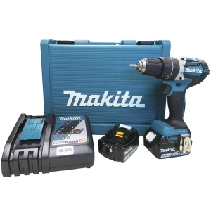 Parafusadeira/Furadeira de Impacto Brushless 18V Lition 3.0Ah com 2 Bat e Cg Bivolt - MAKITA-DHP484RFE