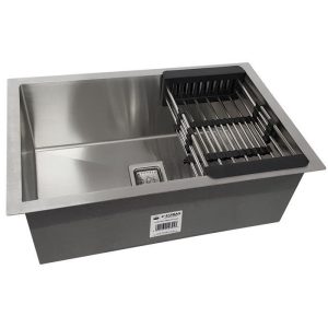 Cuba Quadrada Inox 304 Gourmet 75x45 com Acessórios -ec248 Inox